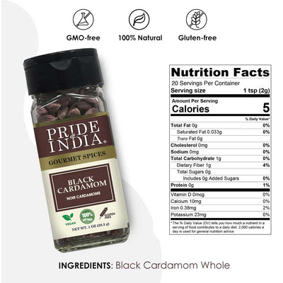 Gourmet Black Cardamom Whole - Pride Of India